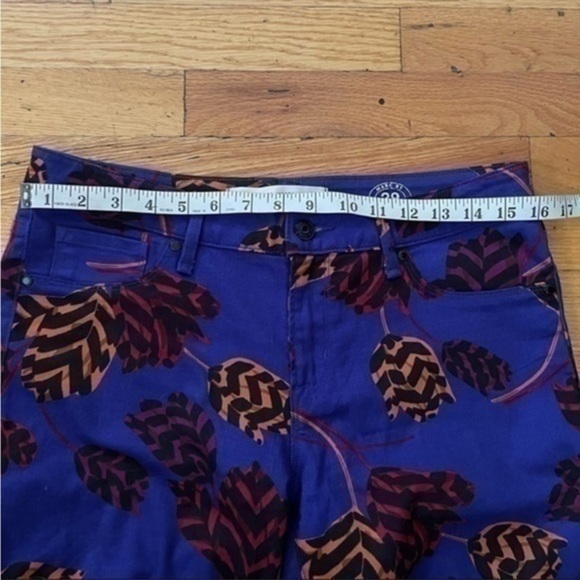 Marc Jacob's Blue Tulip Print Skinny Jeans Size 29 - Picture 3 of 8